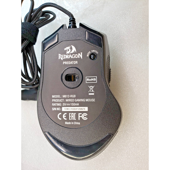 Redragon M612 Predator RGB Gaming Mouse, 8000 DPI Wired Optical Mouse - Picture 9 of 10